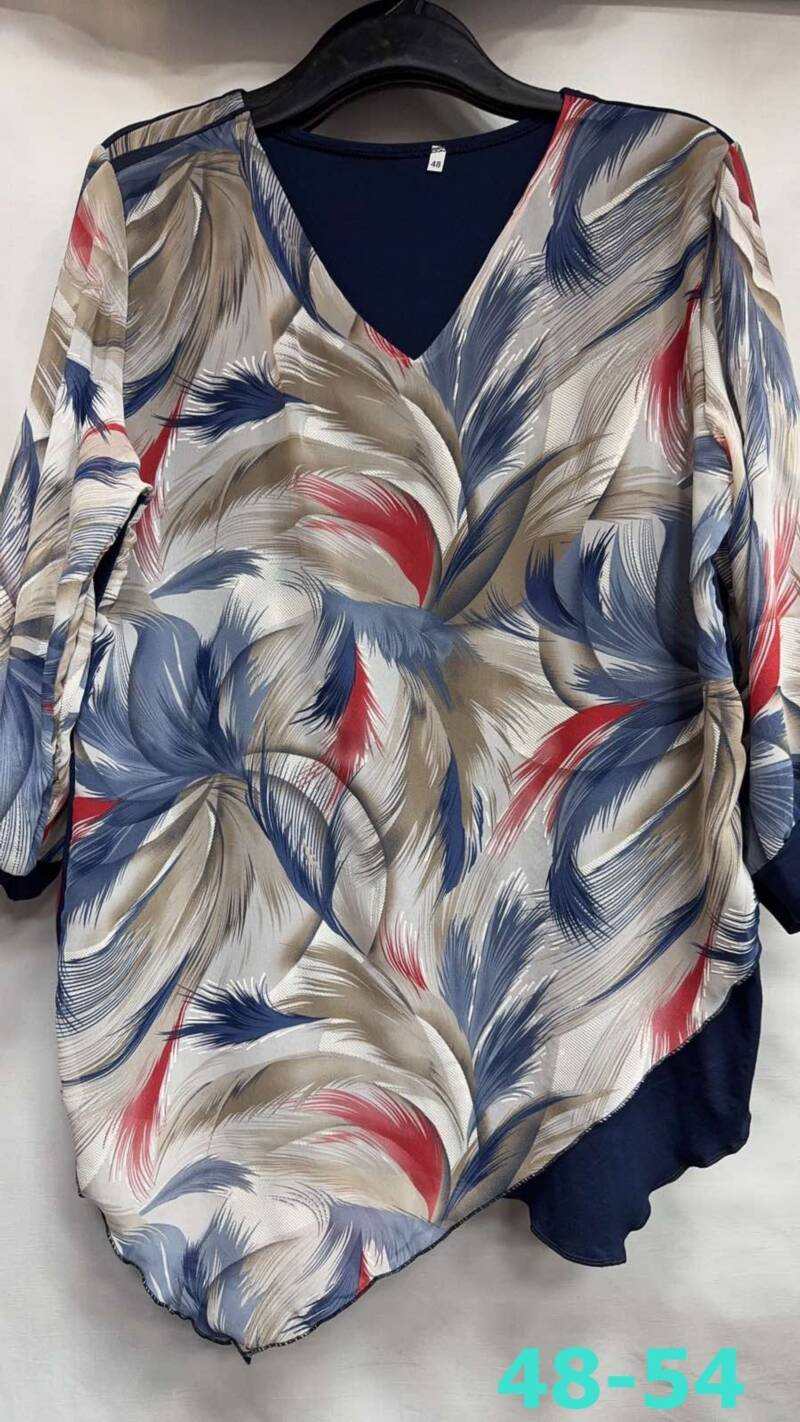 Bluzka damskie (Polska produkt ) Roz 48-54, Mix Kolor Paczka 6 szt